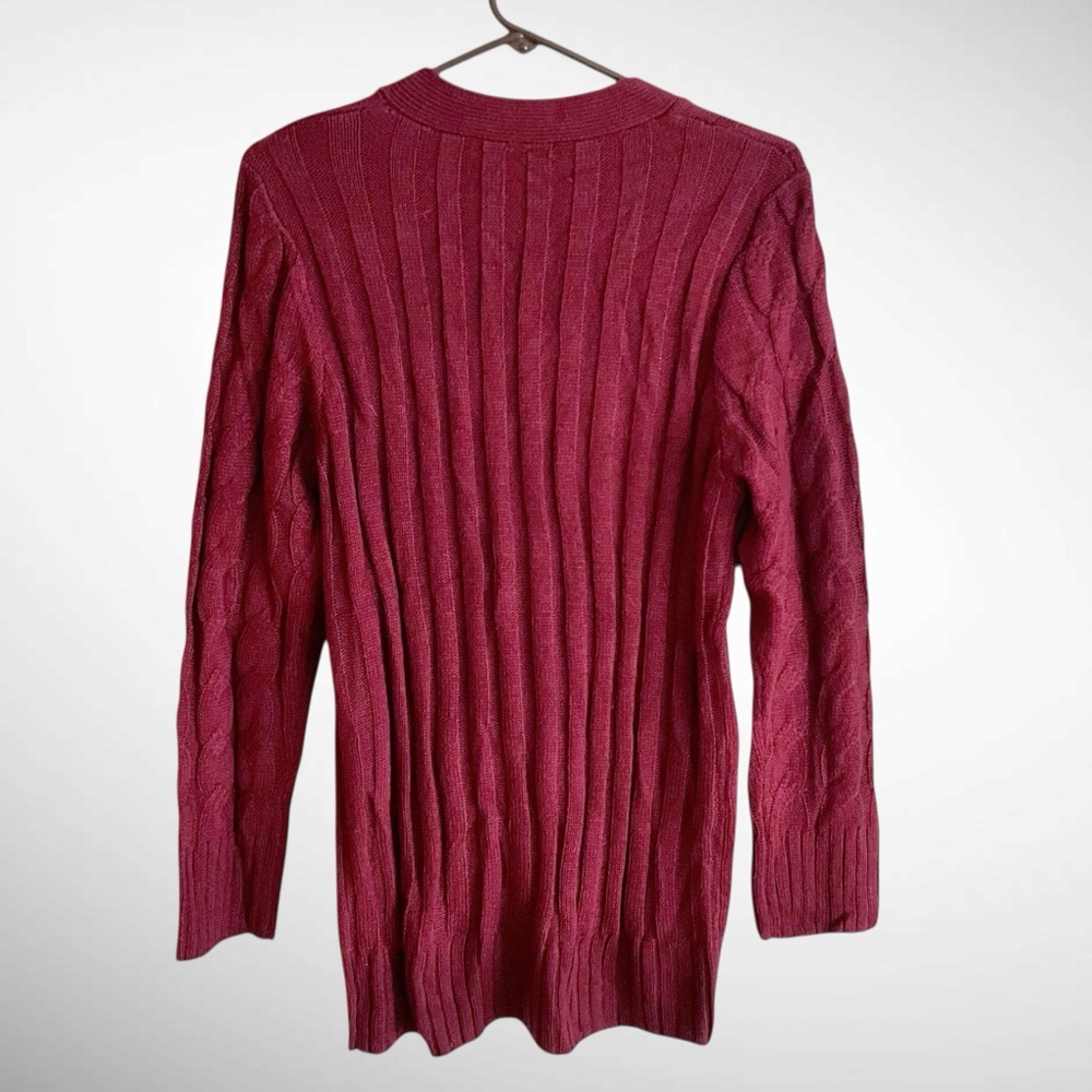 NWT Grecerelle Cableknit Buttonfront Sweater Long Sleeves Pockets - Picture 2 of 13
